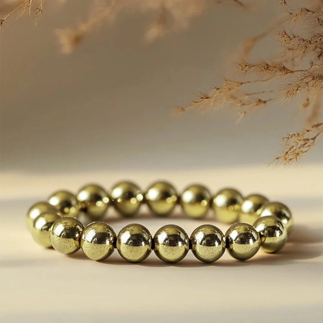 Golden Pyrite Bracelet for Money Attraction