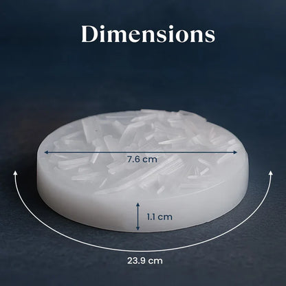 Pyrite Ganesh Ji Idol with FREE Raw Selenite Plate — For Prosperity, Protection & Positive Energy