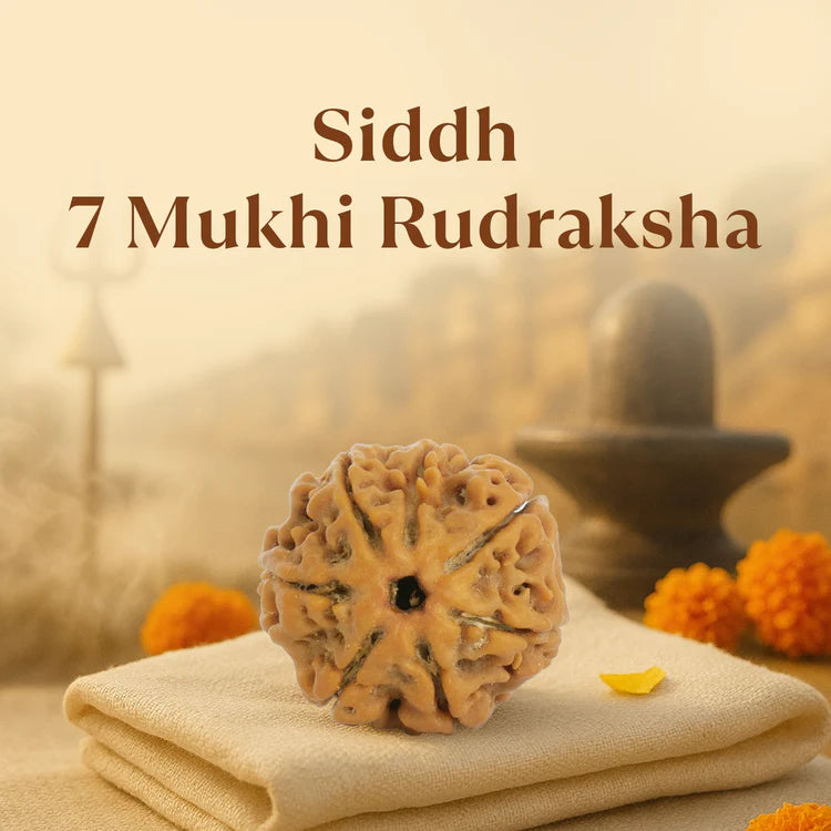 Nepal Origin 7 Mukhi Rudraksha - 18mm - 22mm