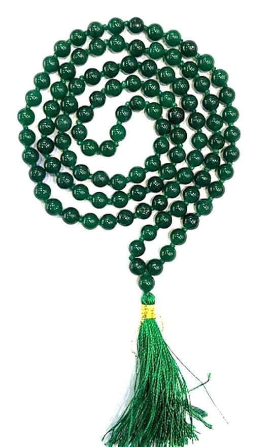 Green Aventurine Crystal Mala – Luck, Healing & Abundance