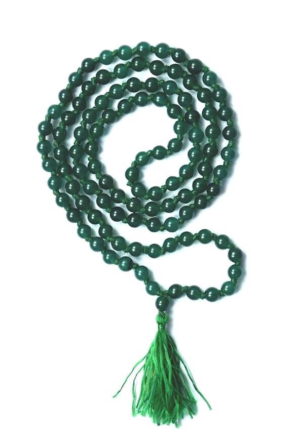 Green Aventurine Crystal Mala – Luck, Healing & Abundance