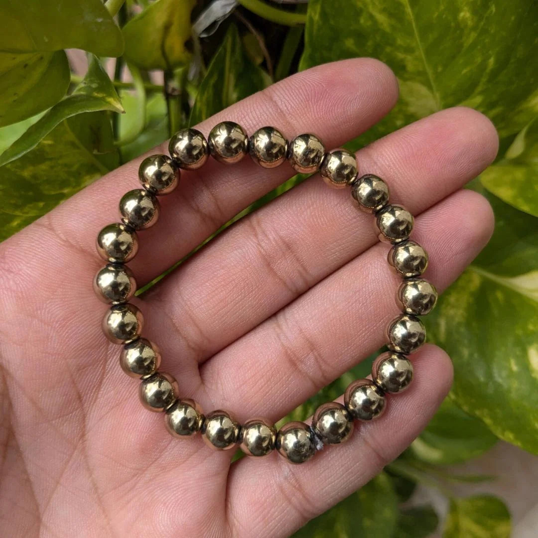 Golden Pyrite Bracelet for Money Attraction