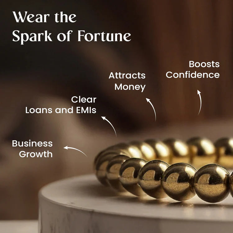 Golden Pyrite Bracelet for Money Attraction