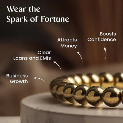 Golden Pyrite Bracelet for Money Attraction