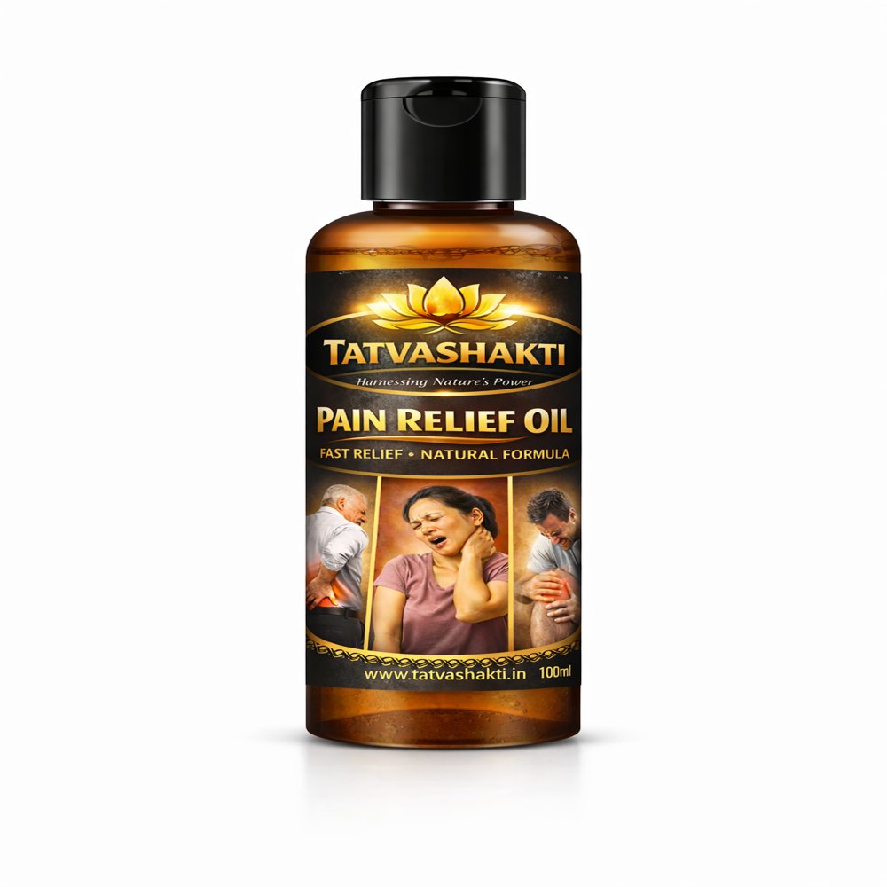 TatvaShakti Pain Relief Oil | Fast Relief for Joint, Back, Knee & Muscle Pain | 100% Natural Ayurvedic Formula | 100ml